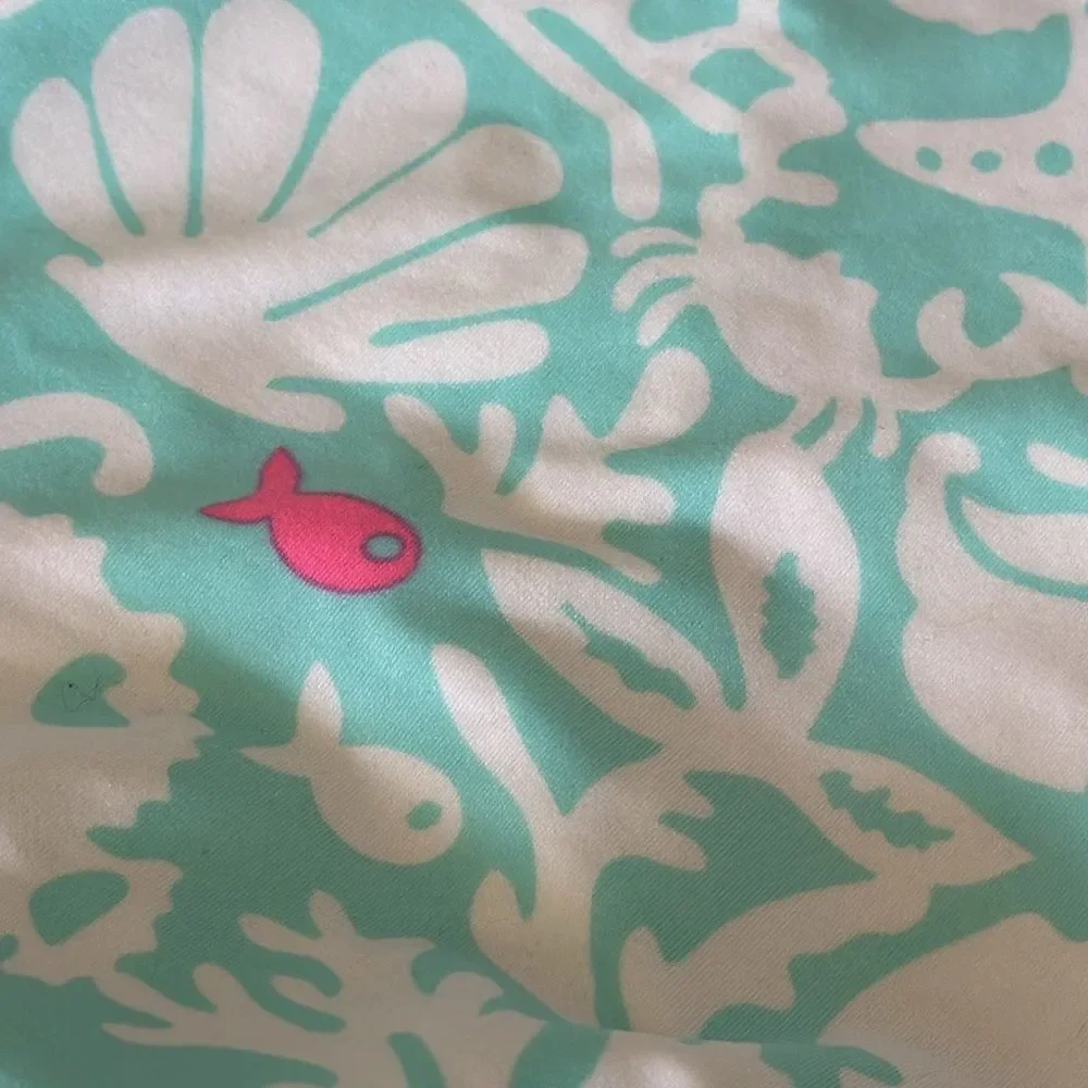 Vineyard Vines One Piece Bathing Suit Sealife Print Sz Large (14) NWT